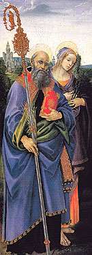 Saints Benedict and Apollonia c1483 - Filippino Lippi reproduction oil painting