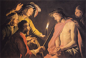 The Mocking of Christ c1633 - Matthias Stomer reproduction oil painting