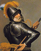 Man in Armor Holding a Pike - Jan van Bylert reproduction oil painting