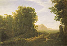 Landscape with a Piping Shepherd c1629 - Claude Gellee reproduction oil painting