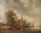 River Landscape with a Village Church 1642 - Jan van Goyen