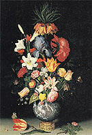 Large Bouquet in Gilt Mounted Wan Li Vase - Ambrosius Bosschaert