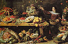 Still Life with Fruit and Vegetables c1585 - Frans Snyders reproduction oil painting