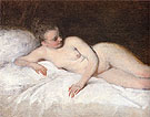 Reclining Nude c1713 - Jean Antoine Watteau reproduction oil painting