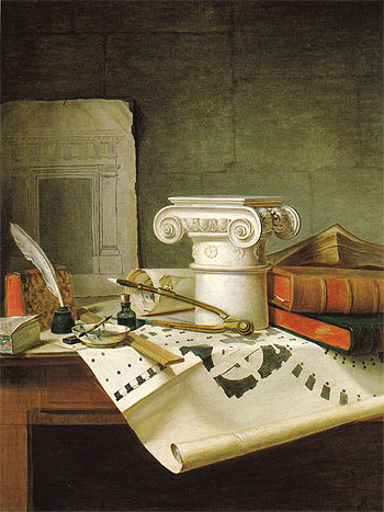 An Architects Table 1772 - Thomas Germain reproduction oil painting