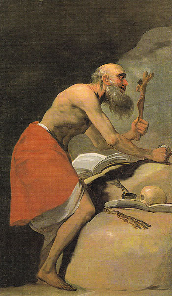 Saint Jerome in Penitence 1798 - Francisco de Goya ya Lucientes reproduction oil painting