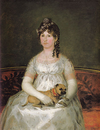 Portrait of Dona Francisca Vicenta Chollet Y Caballero 1806 - Francisco de Goya ya Lucientes reproduction oil painting