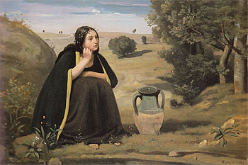 Rebecca at the well 1839 - Jean-baptiste Corot reproduction oil painting