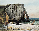 Cliffs at Etretat La Porte Daval 1869 - Gustave Courbet