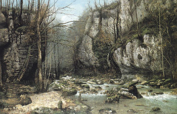 Stream of the Puits Noir at Ornans 1868 - Gustave Courbet reproduction oil painting
