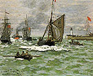 The Entrance to the Port of Honfleur c1868 - Claude Monet