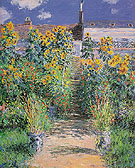 The Artists Garden at Vetheuil 1881 - Claude Monet reproduction oil painting