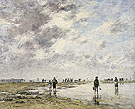 Figures on the Beach 1886 - Eugene Boudin reproduction oil painting