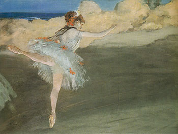 The Star Dancer on Point c1877 - Edgar Degas reproduction oil painting