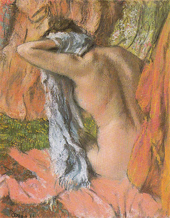 After the Bath 1885 - Edgar Degas reproduction oil painting