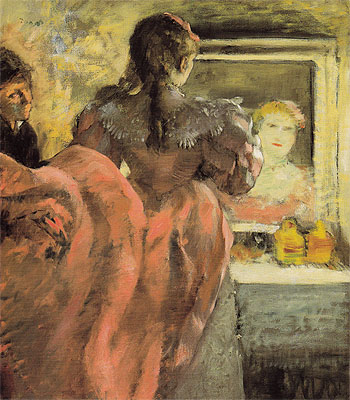 Actress in Her Dressing Room c1878 - Edgar Degas reproduction oil painting