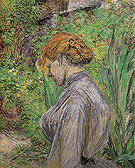 Red Headed Woman in the Garden of Monsieur Foret 1889 - Henri De Toulouse-lautrec