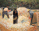 The Stone Breakers Le Raincy c1882 - Georges Seurat reproduction oil painting