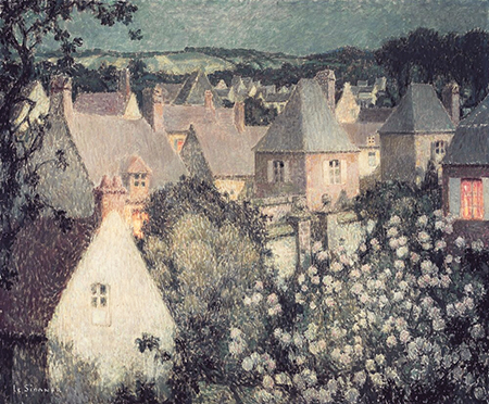 The Small Village Gerberoy 1937 - Henri Le Sidaner reproduction oil painting