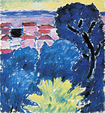 Black Tree Bordighera 1914 - Alexei von Jawlensky reproduction oil painting