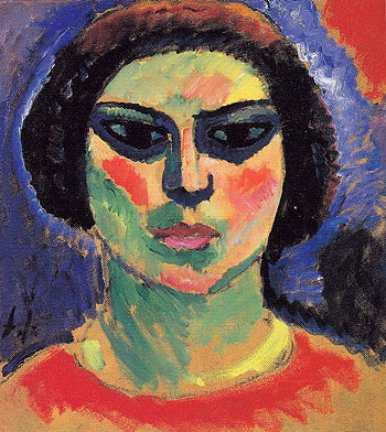 Blossoming Girl c1911 - Alexei von Jawlensky reproduction oil painting