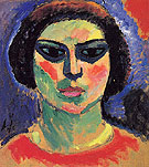 Blossoming Girl c1911 - Alexei von Jawlensky reproduction oil painting