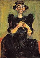 Woman Knitting c1924 - Chaim Soutine reproduction oil painting