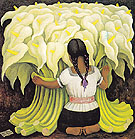 The Flowers Vendor 1941 - Diego Rivera