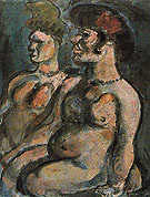 Two Nudes c1906 - George Rouault reproduction oil painting