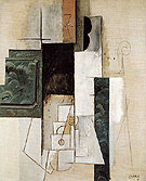 Woman with a Guitar 1913 - Pablo Picasso reproduction oil painting