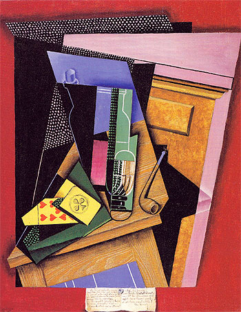 Still Life with a Poem 1915 - Juan Gris reproduction oil painting