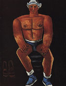 Flaming American Swim Champ c1939 - Marsden Hartley reproduction oil painting