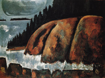 Hurricane Island Vinalhaven Maine 1942 - Marsden Hartley reproduction oil painting