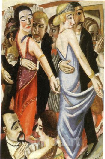 Dance in Baden Baden 1923 - Max Beckman reproduction oil painting