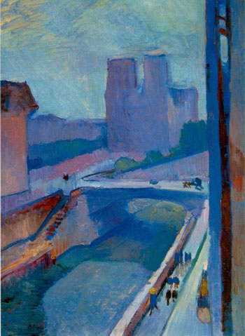 A Glimpse of Notre Dame Late Afternoon 1902 - Henri Matisse reproduction oil painting