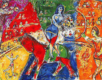 Circus Horse and Rider - Marc Chagall reproduction oil painting