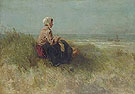 Waiting - Jozef Israels reproduction oil painting