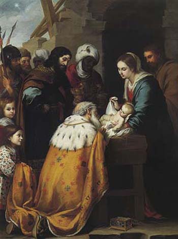 Adoration of the Magi c 1655 - Bartolome Esteban Murillo reproduction oil painting