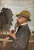 Otto Modersohn with His Pipe c1906 - Paula Modersohn-Becker