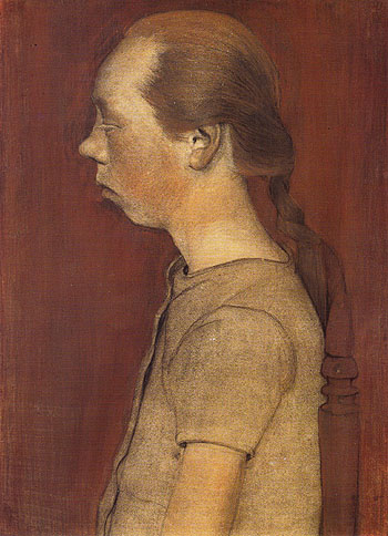 Seated Girl in Profile 1899 - Paula Modersohn-Becker reproduction oil painting