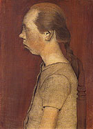 Seated Girl in Profile 1899 - Paula Modersohn-Becker reproduction oil painting