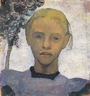 Head of Fair Girl 1901 - Paula Modersohn-Becker reproduction oil painting