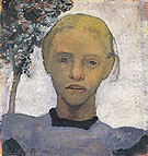 Head of Fair Girl 1901 - Paula Modersohn-Becker reproduction oil painting