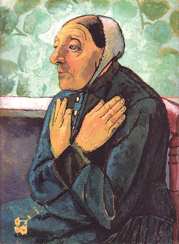 Old Woman Praying 1907 - Paula Modersohn-Becker reproduction oil painting