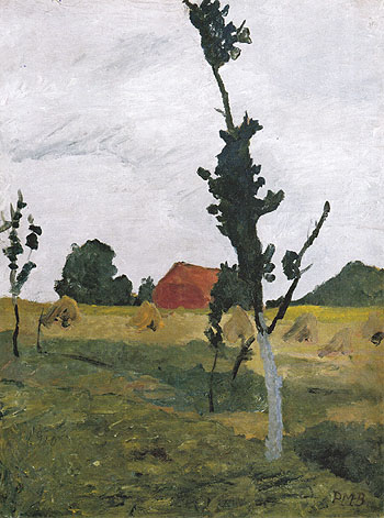 Worpswede Landscape 1900 - Paula Modersohn-Becker reproduction oil painting