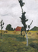 Worpswede Landscape 1900 - Paula Modersohn-Becker reproduction oil painting