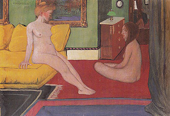 Naked Women in an Interior 1897 - Felix Vallotton reproduction oil painting