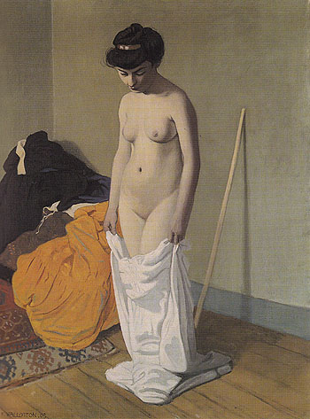 Naked Woman Holding Her Shirt with Both Hands 1904 - Felix Vallotton reproduction oil painting