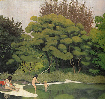 Undergrowth with Women Bathing 1918 - Felix Vallotton reproduction oil painting