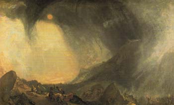 Snow Storm Hannibal and his Army Crossing the Alps 1812 - Joseph Mallord William Turner reproduction oil painting